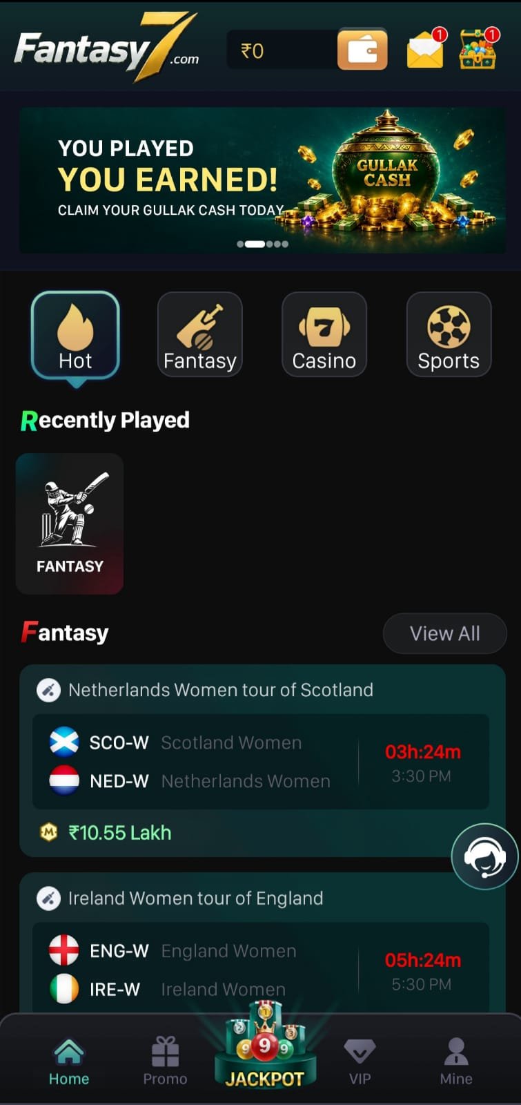 Fantasy7 Game fantasy cricket app and APK download